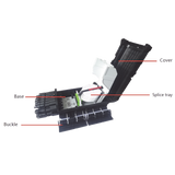 Caja de Distribución de Fibra Óptica para 48 empalmes con 16 acopladores SC/APC, enterrado directo, IP68