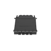 Cassette HD Flex™ Para 32 Fibras Multimodo OM4, de 4 MPO(8F) Macho a 4 MPO(8F) Macho, Color Gris