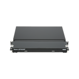 Panel de Distribución de Fibra Óptica, Acepta 4 Placas FAP o FMP, Bandeja Deslizable, Hasta 48 Fibras, Color Negro, 1UR