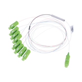Divisor Óptico (Splitter) Tipo PLC, de 1x8, Con Conector de Entrada SC/APC y Conectores de Salida SC/APC