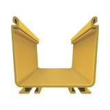 Canaleta FiberRunner™ 4X4, de PVC Rígido, Color Amarillo, 2 m de Largo