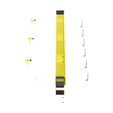 Kit de Administrador de Cables Vertical FiberRunner 4X4, Incluye Soportes de Montaje y Accesorios, Color Amarillo