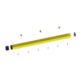 Kit de Administrador de Cables Vertical FiberRunner 4X4, Incluye Soportes de Montaje y Accesorios, Color Amarillo