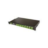 Splitter PON tipo panel de 1X32, con conectores SCA de entrada y SCA de salida, 1UR, Color Negro