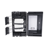 Caja de Empalme de Fibra Óptica, Exterior IP65, instalación aérea, hasta 144 Empalmes