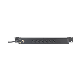 Tomacorriente Horizontal (PDU) de 6 Contactos (NEMA 5-15R) Rack 19" 1UR. Voltaje Entrada/Salida: 120Vca/15A