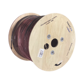 Carrete de 2 km de Fibra Óptica Aérea Mini Figura 8 G.657A1 tipo Drop, Monomodo de 1 Hilo (unifibra), Color Negro, Span 80