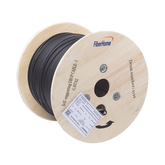 Carrete de 1 km de Fibra Óptica Aérea Mini Figura 8 G.657A2 tipo Drop, Monomodo de 1 Hilo (unifibra), Color Negro, Span 80