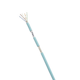 Bobina de Cable Blindado SF/UTP Categoría 6A, Uso Industrial con Resistencia al Aceite y Rayos UV, Multifilar 24/7 (Flexible), Color Azul Cerceta, Bobina de 305m
