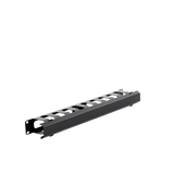 Organizador de Cables Horizontal de 1U para Rack de 19" con Cubierta Metálica