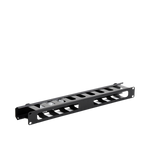 Organizador de Cables Horizontal de 1U para Rack de 19" con Cubierta Metálica