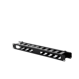 Organizador de Cables Horizontal de 1U para Rack de 19" con Cubierta Metálica