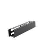 Organizador de Cables Horizontal de 2U para Rack de 19" con Cubierta Metálica