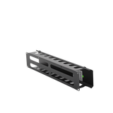 Organizador de Cables Horizontal de 2U para Rack de 19" con Cubierta Metálica