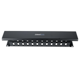 Organizador de Cables Horizontal de 2U para Rack de 19" con Cubierta Metálica