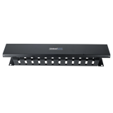 Organizador de Cables Horizontal de 2U para Rack de 19" con Cubierta Metálica