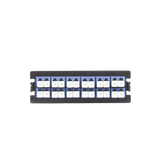 Placa acopladora para Distribuidor de Fibra Óptica LP-ODF-8024, incluye 12 acopladores LC Duplex Para fibra Monomodo