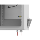 Gabinete de Exterior con Rack de 19" de 24U con Ventiladores y Termostato, Se envía el Gabinete Armado (Montaje a poste o torre se vende por separado).