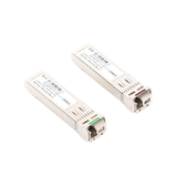 Transceptores Ópticos Industriales Bidireccionales SFP+ (Mini-Gbic) / Monomodo 1270 & 1330 nm / 10 Gbps / 10GBASE / Conector LC/UPC Simplex / DDM / Hasta 20 km / 2 Piezas