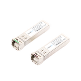 Transceptores Ópticos Industriales Bidireccionales SFP+ (Mini-Gbic) / Monomodo 1270 & 1330 nm / 10 Gbps / 10GBASE / Conector LC/UPC Simplex / DDM / Hasta 20 km / 2 Piezas