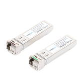 Transceptores Ópticos Industriales Bidireccionales SFP+ (Mini-Gbic) / Monomodo 1270 & 1330 nm / 10 Gbps / 10GBASE / Conector LC/UPC Simplex / DDM / Hasta 3 km / 2 Piezas