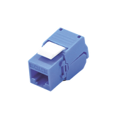 Módulo Jack Keystone Cat5e (toolless), con terminación en ángulo 180 º Color Azul, Compatible con Faceplate y Patchpanel Linkedpro