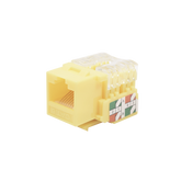 Módulo Jack Keystone Cat6 con terminación 110 (Punchdown) para faceplate - Color Amarillo