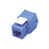 Módulo Jack Keystone Cat6 (toolless), con terminación en ángulo 180 º Color Azul, Compatible con Faceplate y Patchpanel Linkedpro