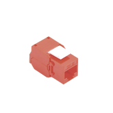 Módulo Jack Keystone Cat6 (toolless), con terminación en ángulo 180 º Color Rojo, Compatible con Faceplate y Patchpanel Linkedpro
