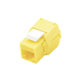 Módulo Jack Keystone Cat6 (toolless), con terminación en ángulo 180 º Color Amarillo, Compatible con Faceplate y Patchpanel Linkedpro