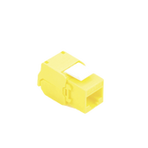 Módulo Jack Keystone Cat6A (toolless), con terminación en ángulo 180 º Color Amarillo, Compatible con Faceplate y Patchpanel Linkedpro