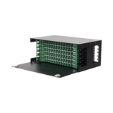 Distribuidor de Fibra Óptica con bandejas deslizables, vacío, 19in, acepta 72 adaptadores "LC Duplex" o "LC Simplex" o 72 "SC" Simplex, 4U