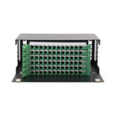 Distribuidor de Fibra Óptica con bandejas deslizables, vacío, 19in, acepta 72 adaptadores "LC Duplex" o "LC Simplex" o 72 "SC" Simplex, 4U