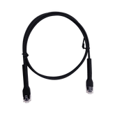 Mini Patch Cord Cat6 Ultra Slim 2 m Negro – Ahorra Espacio sin Organizadores, con Bota Flexible