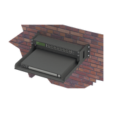 Rack Abierto de Montaje en Pared, de 19in, de 2 Unidades de Rack, con Charola de 460 mm de Profundidad, Se envía el Gabinete Armado.