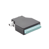 Distribuidor de Fibra Óptica para Riel Din, 12 Acopladores LC/UPC Duplex Multimodo con Charola de Empalme