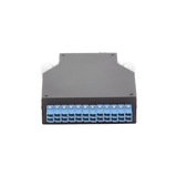 Distribuidor de Fibra Óptica Para Riel Din, 12 acopladores LC/UPC Duplex Monomodo con Charola de Empalme