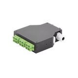 Distribuidor de Fibra Óptica para Riel Din, 6 Acopladores SC/APC Duplex Monomodo con Charola de Empalme