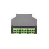 Distribuidor de Fibra Óptica para Riel Din, 6 Acopladores SC/APC Duplex Monomodo con Charola de Empalme