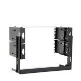 Rack Abierto de montaje en Pared, de 19in, 5 Unidades de rack, Profundidad Ajustable (8" a 12") con Charola de Uso Múltiple.
