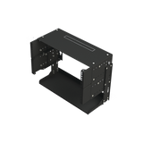 Rack Abierto de montaje en Pared, de 19in, 5 Unidades de rack, Profundidad Ajustable (8" a 12") con Charola de Uso Múltiple.