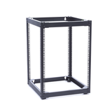 Rack Abierto de 4 Postes Instalación Pared o Piso de 14 Unidades, Ideal para Equipo de Audio!