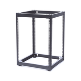 Rack Abierto de 4 Postes Instalación Pared o Piso de 14 Unidades, Ideal para Equipo de Audio!