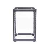 Rack Abierto de 4 Postes Instalación Pared o Piso de 14 Unidades, Ideal para Equipo de Audio!