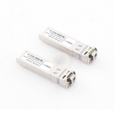 Transceptores Ópticos Bidireccionales SFP+ (Mini-Gbic) / Monomodo 1270 & 1330 nm / 10 Gbps / 1000BASE-BX / Conector LC/UPC Simplex / DDM / Hasta 40 km / 2 Piezas