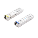 Transceptores Ópticos Bidireccionales SFP (Mini-Gbic) / Monomodo 1310 & 1550 nm / 1.25 Gbps / 1000BASE-BX / Conector LC/UPC Simplex / DDM / Hasta 10 km / 2 Piezas
