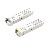 Transceptores Ópticos Bidireccionales SFP (Mini-Gbic) / Monomodo 1310 & 1550 nm / 1.25 Gbps / 1000BASE-BX / Conector LC/UPC Simplex / DDM / Hasta 20 km / 2 Piezas