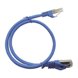 Patch Cord Cat6A 10G blindado 0.5M ( 1.64 ft ) AZUL