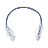 Cable de Parcheo Slim UTP Cat6 - 20 cm Azul Diámetro Reducido (28 AWG)