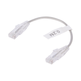 Cable de Parcheo Slim UTP Cat6 - 20 cm Gris Diámetro Reducido (28 AWG)